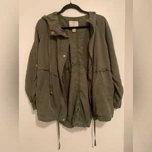 Forever21 Olive Green Utility Jacket - Size M Medium